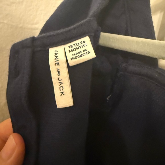 Janie and Jack Navy Dress with White Trim - Picture 3 of 3